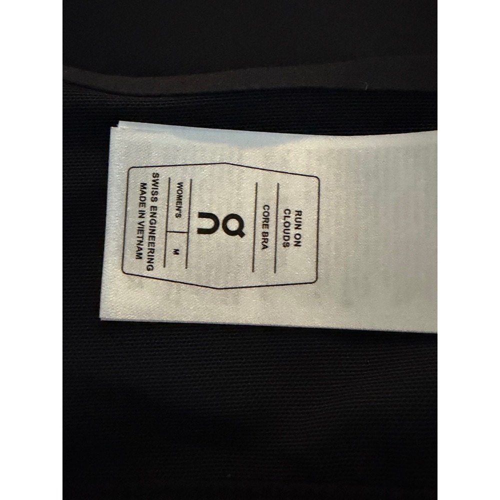 On Cloud Running Core Bra Womens Medium Black Racerback - Picture 6 of 9